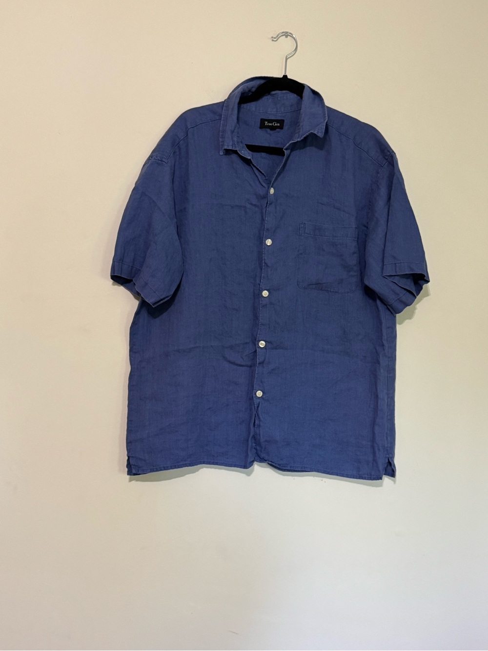 True Grit Indigo Short-Sleeve Button-Down Shirt